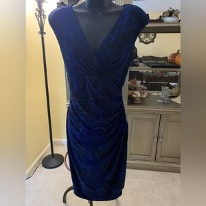 Blue paisley dress by Ralph Lauren size 8